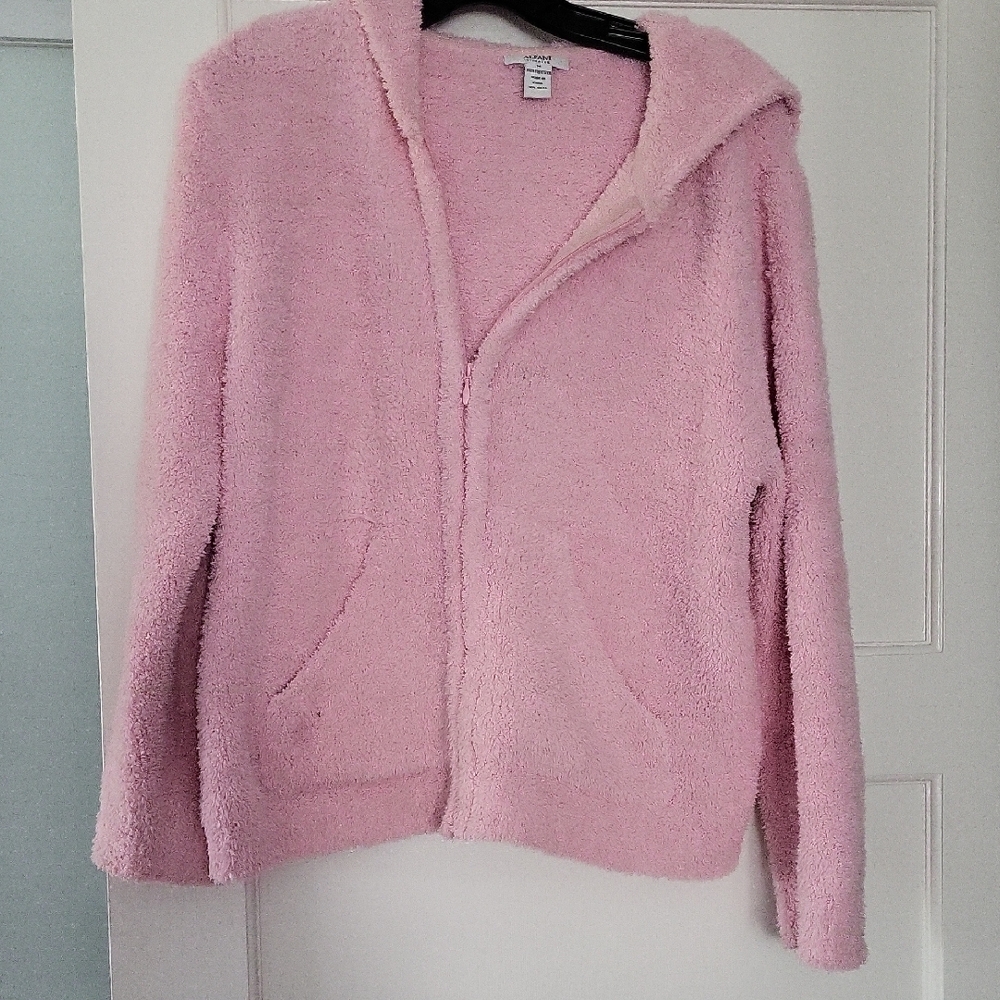 Alfani Soft Pink Fuzzy Hoodie In Medium